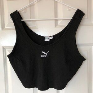 PUMA Crop Top Black, Ribbed fabric 2X NWoT #33